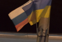 Диверсия: В центре Киева развесили флаги России