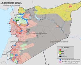 Полная карта боевых действий в Сирии и районов с согласованным прекращением огня