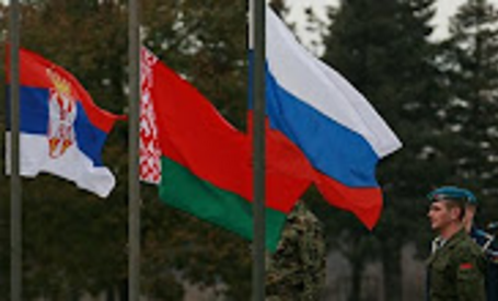 Церемония открытия Российско-сербско-белорусских учений «Славянское братство-2016»