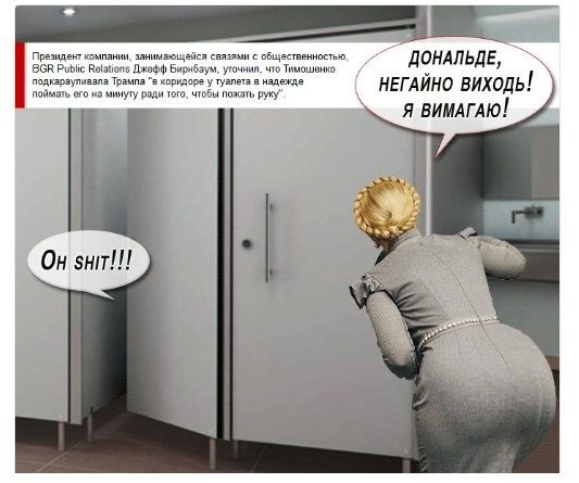 Тимошенко подкараулила Трампа у туалета Тимошенко подкараулила Трампа у туалета