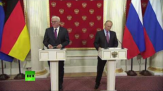 Пресс-конференции президентов РФ и Германии Владимира Путина и Франка-Вальтера Штайнмайера по итогам переговоров