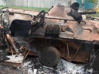 Ополченцы сообщили об уничтожении двух украинских БТРов под Красным Лиманом