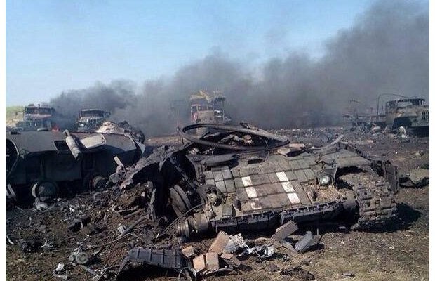 Последствия обстрела установок "Град" под Зеленопольем - фото Последствия обстрела установок "Град" под Зеленопольем - фото