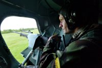 Американские военные вертолёты Bell UH-1 Iroquois (Huey) над Днепропетровском