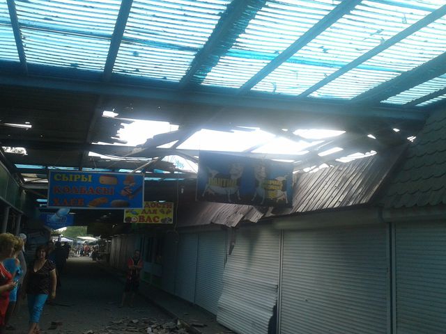 Последствия обстрела Донецка