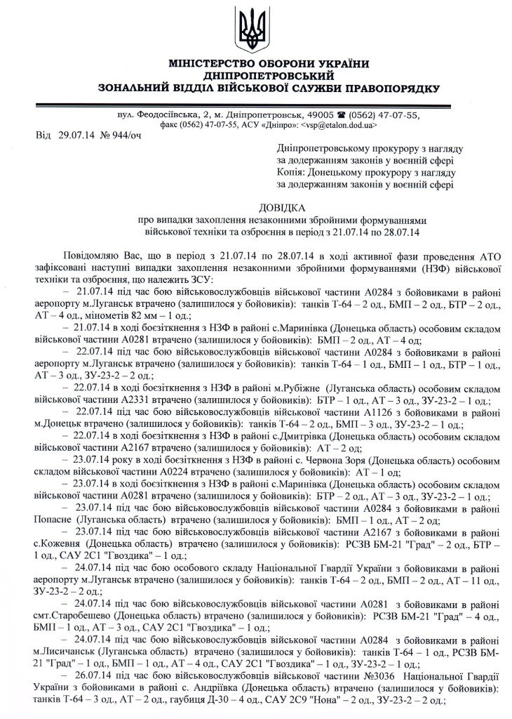 Сводки от ополчения Новороссии 10.08.2014