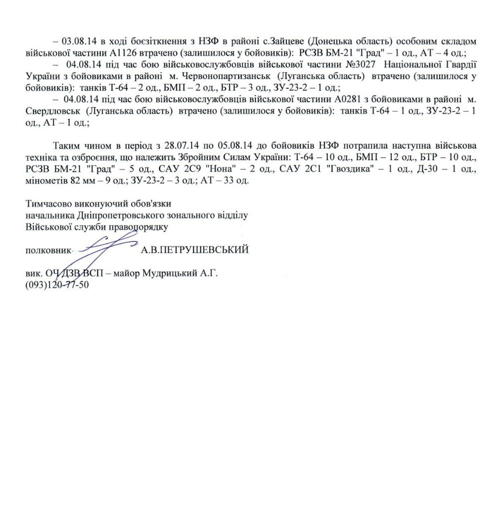 Сводки от ополчения Новороссии 10.08.2014