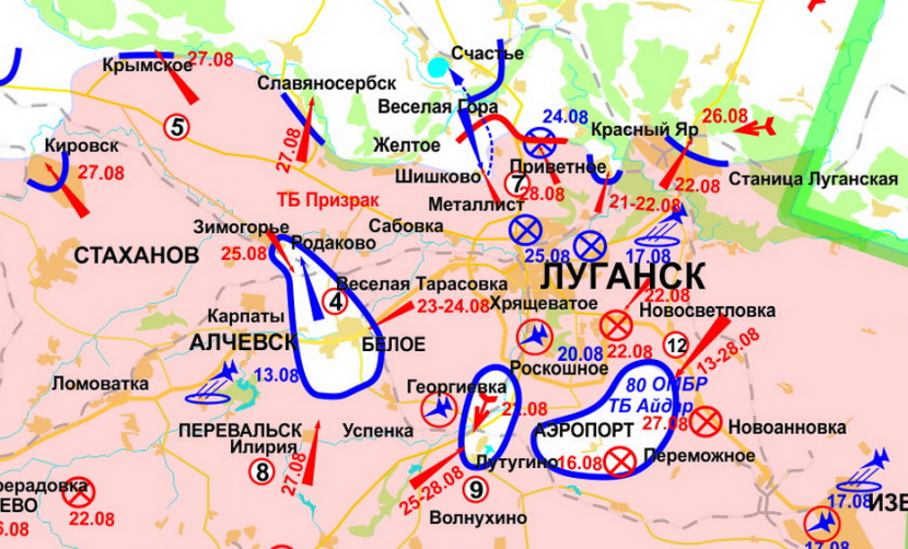 Сводка военных событий в Новороссии за 30.08.2014