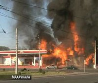 Видео взрыва на АЗС в Махачкале