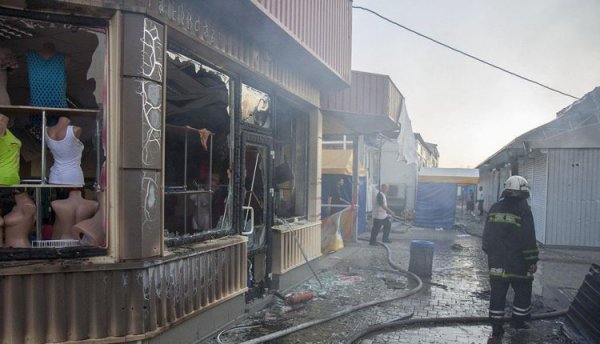 Артобстрел железнодорожного вокзала Донецка