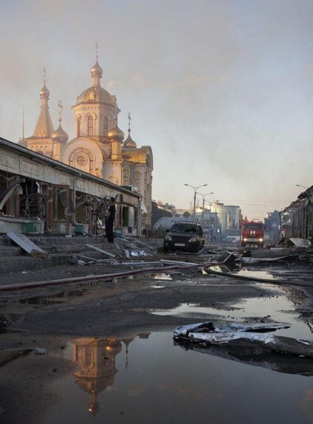 Артобстрел железнодорожного вокзала Донецка