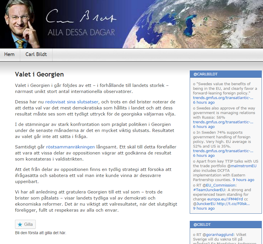 Грузинские подвиги главы шведского МИДа Грузинские подвиги главы шведского МИДа