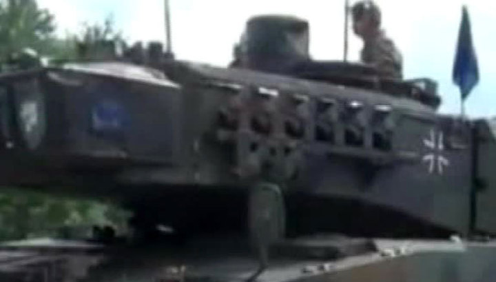 34 немецких танка приехали на Украину через Польшу 34 немецких танка приехали на Украину через Польшу