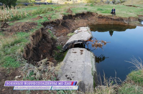 Каратели Порошенко повредили трубы 4-го подъёма канала «северский Донец – Донбасс»