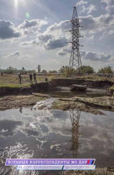 Каратели Порошенко повредили трубы 4-го подъёма канала «северский Донец – Донбасс»