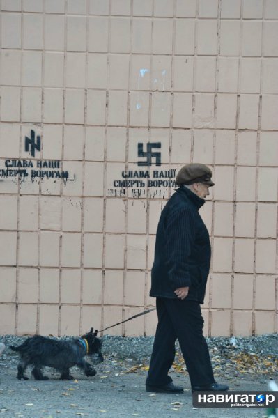 Киев наводнила свастика