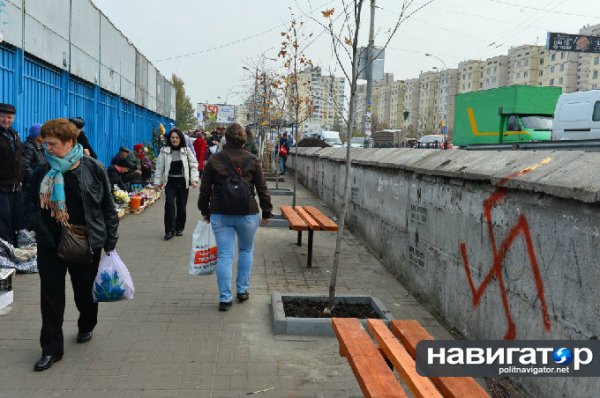 Киев наводнила свастика