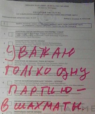 Выборы на Украине. Бюллетень. Творческий подход (НЕ Баян) Выборы на Украине. Бюллетень. Творческий подход (НЕ Баян)