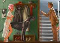 Взгляд со здоровым юмором в стиле "ретро плаката" (пин-ап).