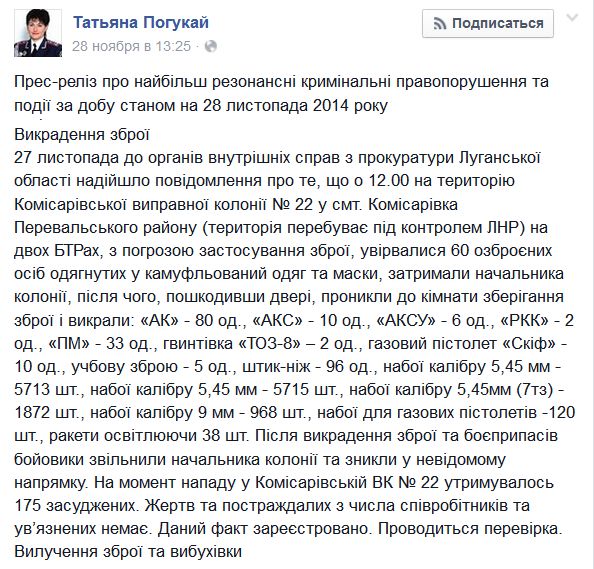 Сводки от ополчения Новороссии 30.11.2014 Часть 1