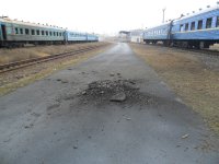 Новый обстрел вагонного депо станции Донецк