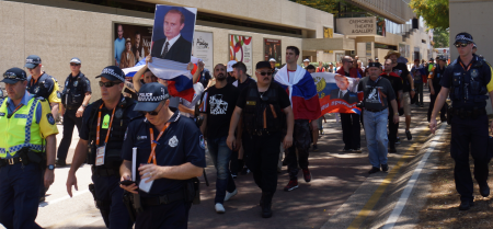 Австралийские казаки провели акцию в поддержку Новороссии и России (фоторепортаж+видео)