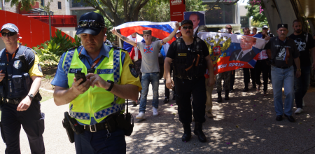 Австралийские казаки провели акцию в поддержку Новороссии и России (фоторепортаж+видео)