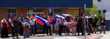 Австралийские казаки провели акцию в поддержку Новороссии и России (фоторепортаж+видео)