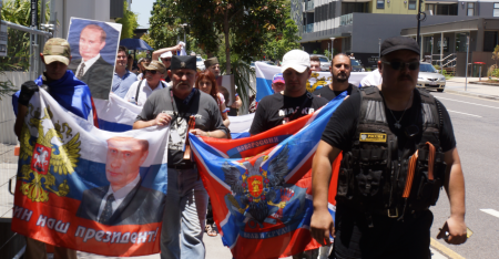 Австралийские казаки провели акцию в поддержку Новороссии и России (фоторепортаж+видео)