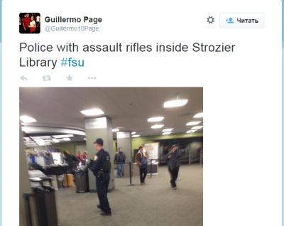 Неизвестный открыл стрельбу в студенческом городке Университета Флориды, трое ранены