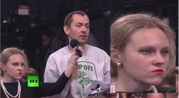 «Девушка с микрофоном» назвала вопрос репортера «Укропа» самым острым