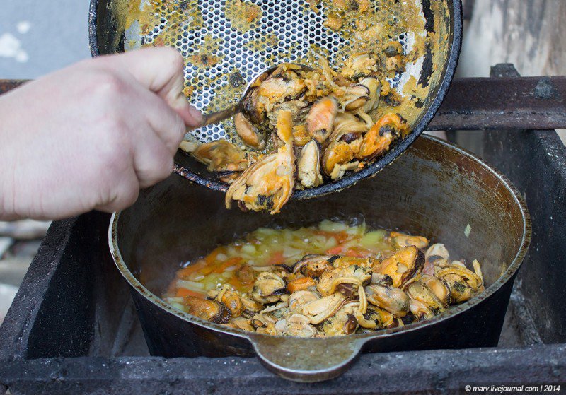 Плов с мидиями «под дулами автоматов». Много фото Плов с мидиями «под дулами автоматов». Много фото