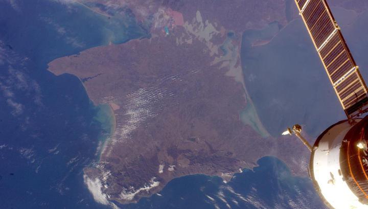 "Родной Крым" из космоса: фотография с МКС "Родной Крым" из космоса: фотография с МКС