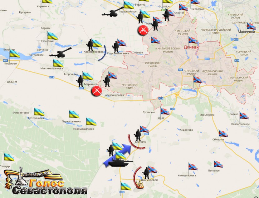 Сводка военных событий в Новороссии за 25.01.2015