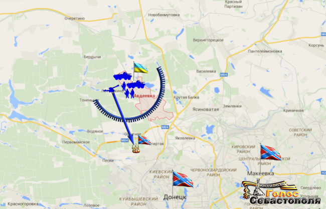 Сводка военных событий в Новороссии за 22.01.2015