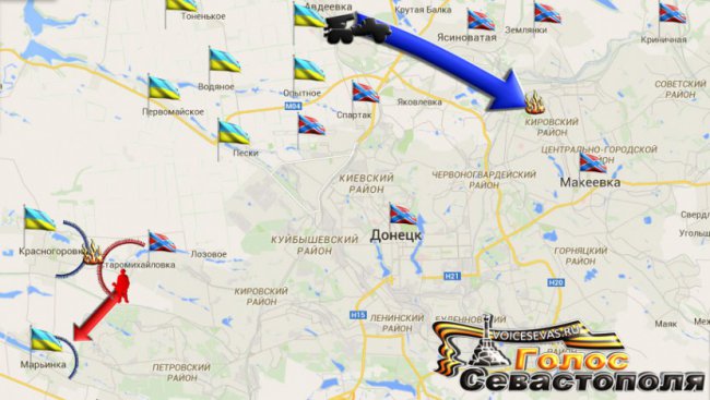 Сводка военных событий в Новороссии за 31.01.2015