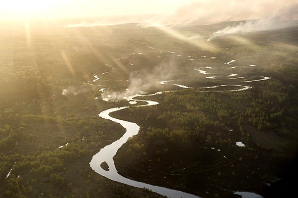 Для тушения пожара в Чернобыле у Киева остался один вертолет Для тушения пожара в Чернобыле у Киева остался один вертолет