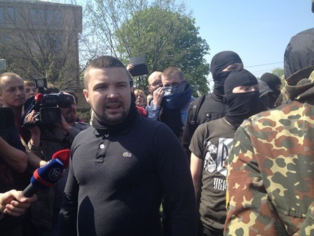 Около 20 человек попытались помешать акции коммунистов в Киеве