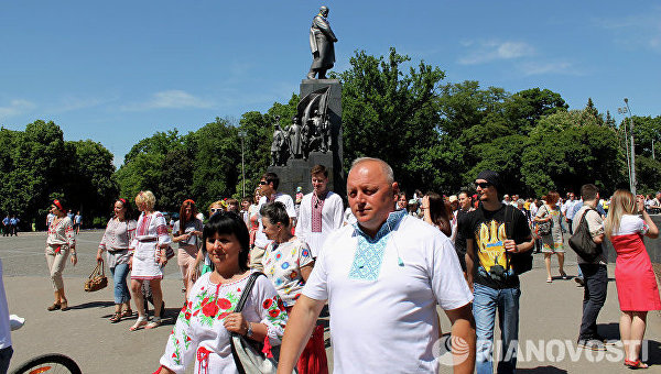 Харьковчане не поддержали парад вышиванок Харьковчане не поддержали парад вышиванок