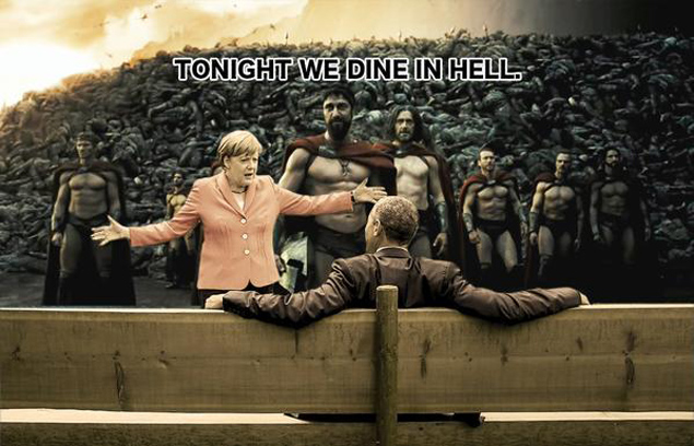 Ангела и члены большой немецкой семьи