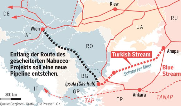 Presse: австрийский концерн намерен привести "Турецкий поток" в Европу Presse: австрийский концерн намерен привести "Турецкий поток" в Европу
