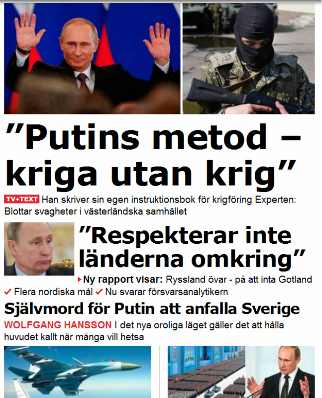 Что отвечают шведы на вопрос "Боитесь ли вы русских?" Что отвечают шведы на вопрос "Боитесь ли вы русских?"