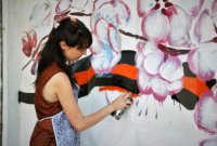 Фестиваль граффити в Луганске: тема "Мир"