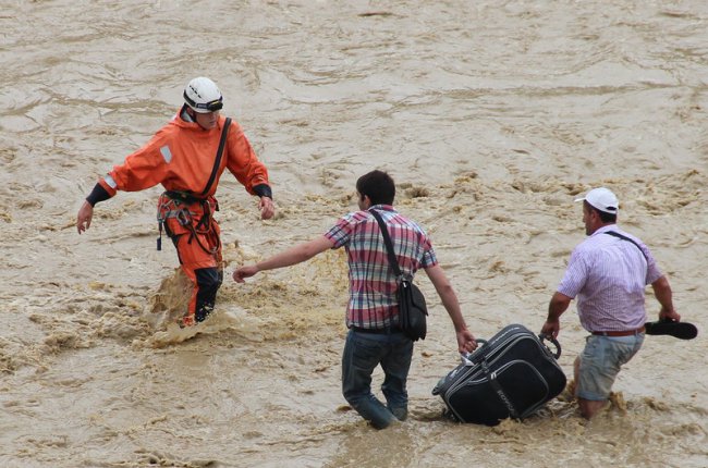 Последствия наводнения в центре Сочи