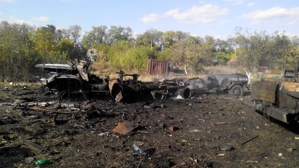 Говорили вам укропам: Отведите технику от линии разграничения! Говорили вам укропам: Отведите технику от линии разграничения!