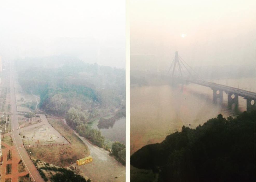 С утра над Киевом едкий смог. Загрязнение воздуха превысило норму. Школьников отпустили домой до 7 сентября С утра над Киевом едкий смог. Загрязнение воздуха превысило норму. Школьников отпустили домой до 7 сентября