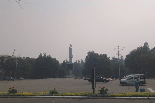Задымление большого количества городов Украины