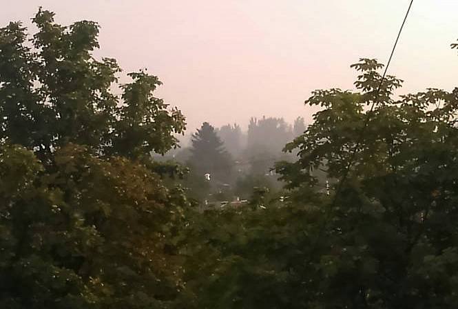 Задымление большого количества городов Украины