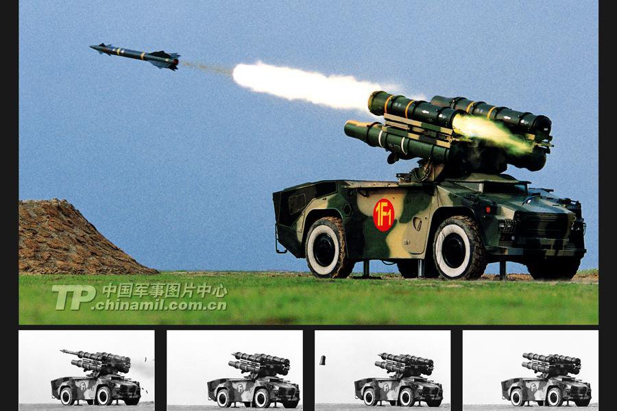 Центр фотографий китайской армии опубликовал фото с различными видами оружия в момент выстрела
