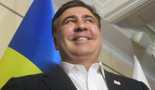 Саакашвили вошел в транс под гимн Украины Саакашвили вошел в транс под гимн Украины